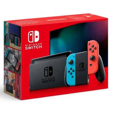 Nintendo switch console neon blue/red