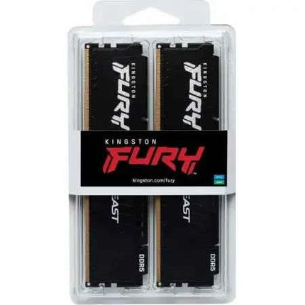 Kingston fury beast ddr5 5600mhz 16gb 2x8gb cl36 ram memory (kf556c36bbek2-16)