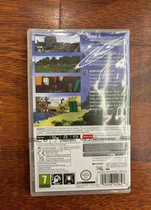 Minecraft Switch UK - Nintendo Switch game featuring Mojang's creative adventure with multiplayer support, including Super Mario Mash-Up Pack, 40 skins, and iconic music from Super Mario 64 for endless building fun.