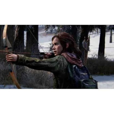 The Last Of Us Part I PS5 - PlayStation 5 game with enhanced graphics, 3D audio, haptic feedback, and fast loading times; includes the original story and Left Behind expansion for immersive gameplay experience.
