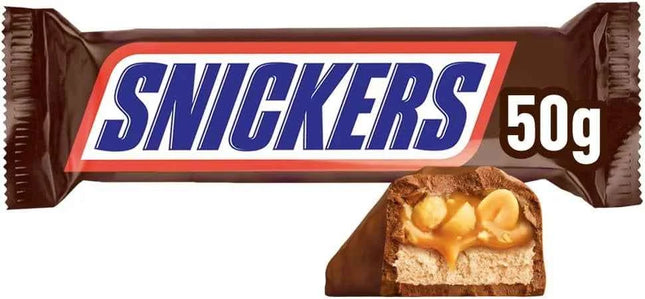 Chocolate Snicker 24x50gr - 24 Chocolate Bars with Caramel and Peanuts