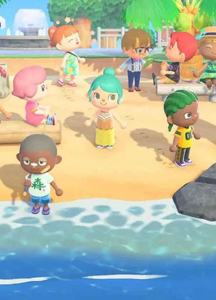 Animal Crossing New Horizons Switch 2 UK - Nintendo Switch game with enhanced 4K graphics, mouse-style controls, and multiplayer support for up to 12 players, offering a relaxing and creative island life experience.