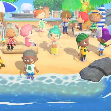 Animal Crossing New Horizons Switch 2 UK - Nintendo Switch game with enhanced 4K graphics, mouse-style controls, and multiplayer support for up to 12 players, offering a relaxing and creative island life experience.