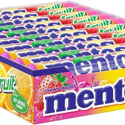 Mentos fruit - box of 20x38gr - chewable candies - fruit soft flavor