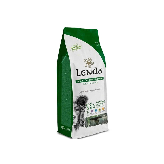 Lenda Lamb - Natural Dog Food Rich in Lamb, 27% Highly Digestible Protein for All Ages, Hypoallergenic and Joint Health Support with Functional Ingredients, Balanced Nutrition for Dogs