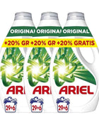 Pack of ariel liquid washing machine detergent 35 washes or 70 washes or 105 washes, original, improved cleaning soap in colder cycles with exclusive cold cleaning technology