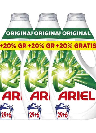 Pack of ariel liquid washing machine detergent 35 washes or 70 washes or 105 washes, original, improved cleaning soap in colder cycles with exclusive cold cleaning technology