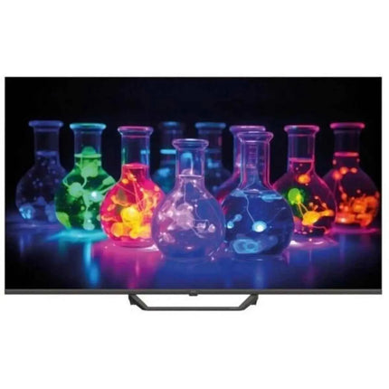 Haier Smart TV 65" H65S80EUX – QLED 4K with Google TV, 120 Hz refresh rate, bezel-less design, HDMI 2.1 with VRR and ALLM, and integrated surround sound for an immersive viewing experience in your home.