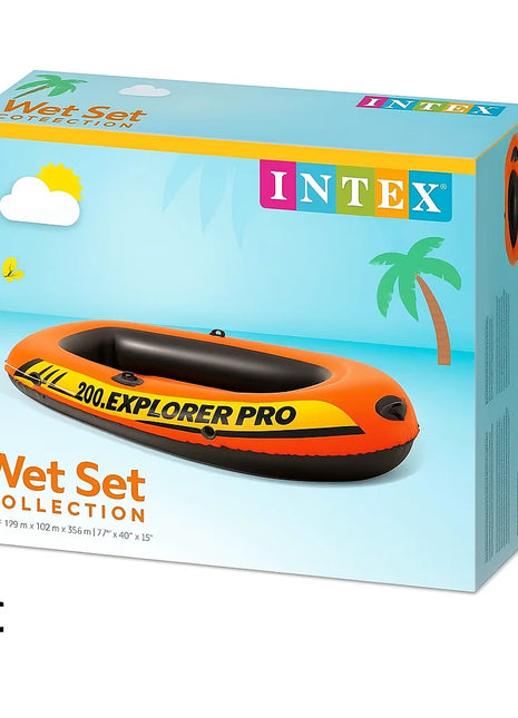 Bote Gonfiabile Explorer Pro 200 di INTEX – Ideale per Bambini e Avventure Acquatiche, Sicuro e Resistente per Piscina o Fiume