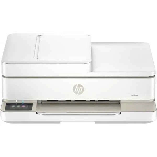 HP Envy 6520e Multifunction Printer - Compact Color Duplex WiFi with 10ppm Speed, 35-Sheet ADF, Automatic Duplexing, Ideal for Home Office Use, Compatible with Refillable Ink Cartridges.