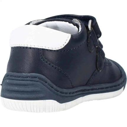 Chicco Dankan Blue Leather Shoes for Boys with Leather Lining, Spring/Summer 24, Pegged Construction, Anti-Slip Sole.