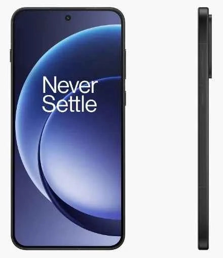 OnePlus 15R 5G smartphone with 12GB RAM and 256GB storage in Charcoal Black, featuring a 6.83-inch display with 2800x1272 resolution, a 50MP camera for high-quality photos, and a long-lasting 7400mAh battery for superior perf