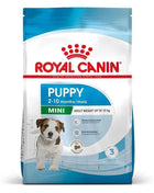 Royal Canin Mini Puppy 8KG dog food for small breed puppies up to 10 kg, with balanced nutrition, high energy for growth, and enriched with vitamins C and E for immune support and digestive health.