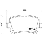 Brake pad set p 85 073 brembo