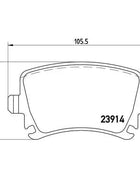 Brake pad set p 85 073 brembo