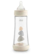 Chicco Perfect5 Baby Bottle 300ml 4M+ with fast flow, designed to adapt to the unique sucking rhythm of each baby, featuring a hygienic, extra soft silicone nipple for optimal grip and comfort.