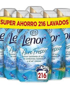 Lenor fresh air clothes softener alpine freshness pack 6x36 total 216 washes, 504ml, freshness resistant to drying in humid environments or intense sun