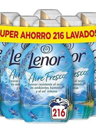 Lenor fresh air clothes softener alpine freshness pack 6x36 total 216 washes, 504ml, freshness resistant to drying in humid environments or intense sun