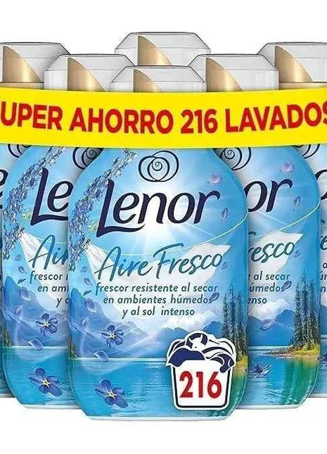 Lenor fresh air clothes softener alpine freshness pack 6x36 total 216 washes, 504ml, freshness resistant to drying in humid environments or intense sun