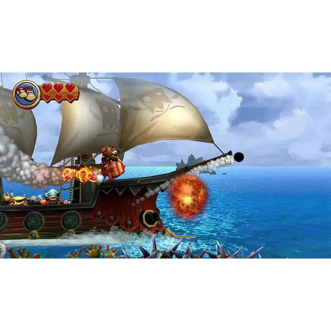 Donkey Kong Country Returns HD for Nintendo Switch - Nintendo game featuring enhanced HD graphics, co-op mode, and 80 levels of action-packed adventure against the Tiki Tak Tribe. Enjoy a classic switch game experience!