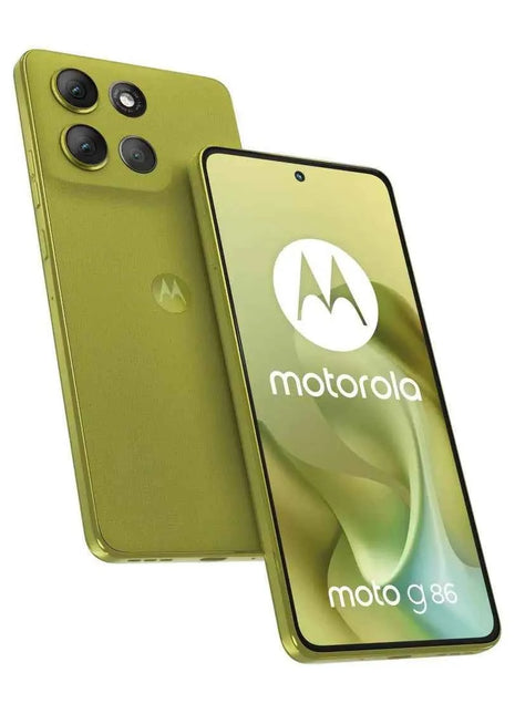 Moto G86 POWER smartphone 5G with 6.67" pOLED display, MediaTek Dimensity 7300 processor, 8GB RAM (expandable), 512GB storage, 50MP dual camera, 6720mAh battery, IP68/IP69 resistance, Android 15, and dual SIM capability.