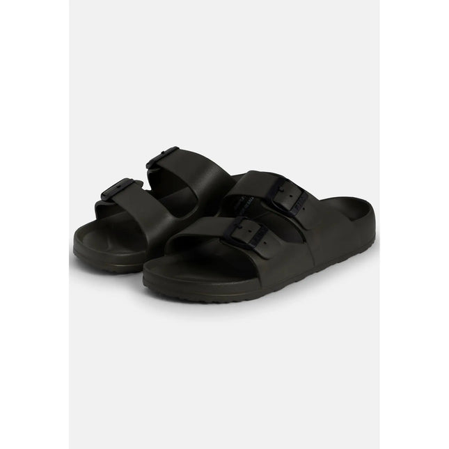 FILA | Infradito da uomo, Ciabatta Matero, EVA monoblocco, Leggera, Flessibile e Resistente all'acqua, Sandali da piscina e spiaggia con logo inciso, Verde e Nero