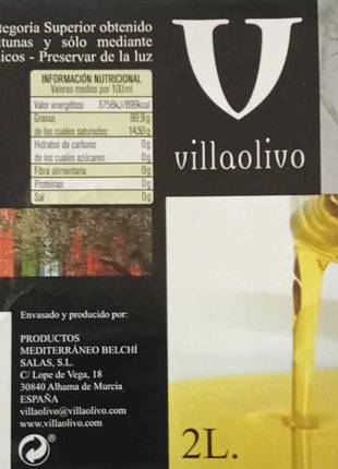 Villaolivo - extra virgin olive oil pet 2l – gourmet |   Practical and versatile format |   Harvest 2025 - 2026