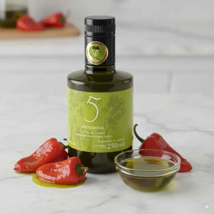 5 Elementos - Picual Extra Virgin Olive Oil 250ml, Intensity and Authentic Flavor, SIQEV Quality