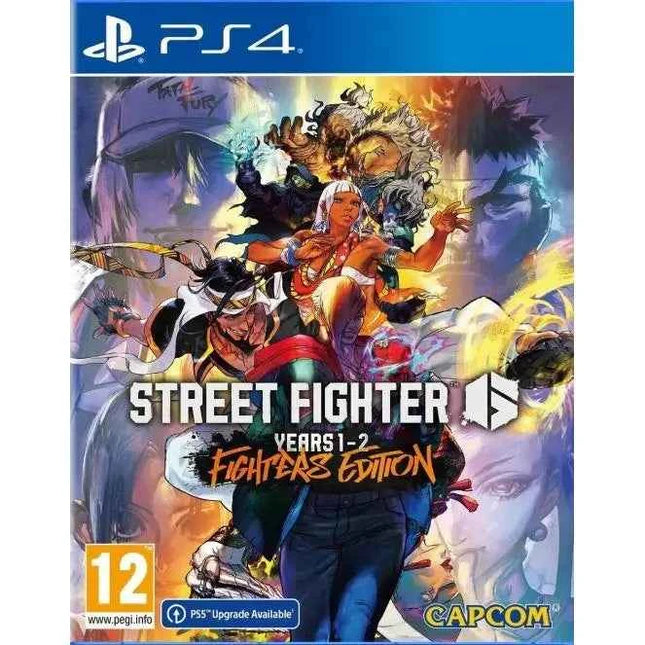 Street Fighter 6 Years 1-2 Fighters Edition PS4/PS5 by Capcom, ultimate fighting game with additional characters, costumes, and exclusive content, perfect for PS4 games enthusiasts looking for an enhanced gaming experience.