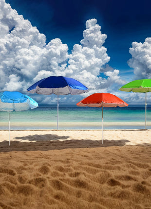 Ombrellone da spiaggia pieghevole S7 STAR, ombrellone grande 160-240 cm, ombrellone leggero con protezione solare UPF+50, ombrellone da spiaggia resistente, per piscina all'aperto