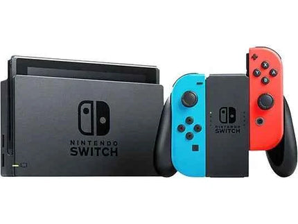 Nintendo switch console neon blue/red