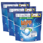 Pack of 3 or 4 packs (99 washes or 132 washes) of wipp express power caps detergent in washing machine, 33 doses, deep cleaning, effective in cold water
