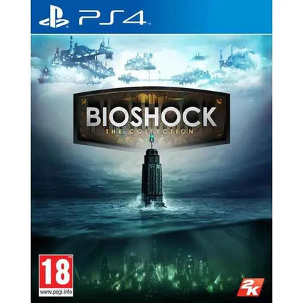 Bioshock The Collection PS4 UK, a thrilling PS4 game featuring all single-player content from Bioshock, Bioshock 2, and Bioshock Infinite, beautifully remastered in high resolution for an immersive gaming experience.