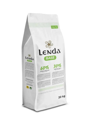 Lenda Base Daily Food 20kg - Natural Dog Food for All Ages, with 24% Protein and 11% Fat, featuring Dehydrated Animal Protein, Prebiotics for Digestive Health, and Joint Support Ingredients like Glucosamine and MSM.