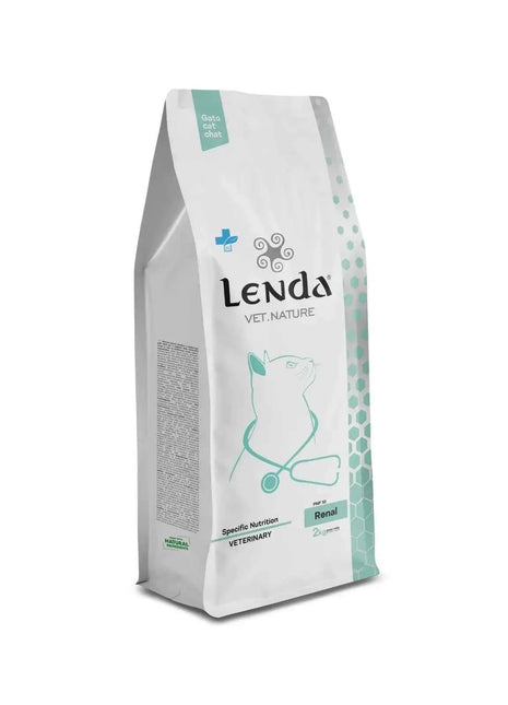 Lenda vet cat nature renal & oxalate 2 kg - veterinary food for cats with renal problems - natural food with chondroprotectors and 4 strains of probiotics