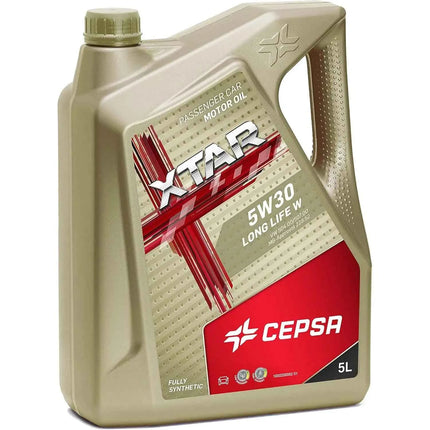 Cepsa xtar long life w 5w30 (5l) - 100% synthetic mid saps oil for gasoline, diesel, hybrid and cng/lpg engines with dpf and vw 504.00/507.00
