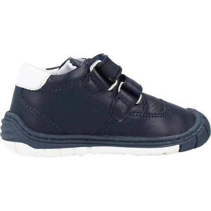 Chicco Dankan Blue Leather Shoes for Boys with Leather Lining, Spring/Summer 24, Pegged Construction, Anti-Slip Sole.