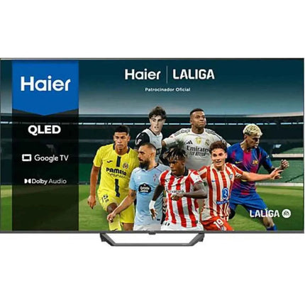 Haier Smart TV 65" H65S80EUX – QLED 4K with Google TV, 120 Hz refresh rate, bezel-less design, HDMI 2.1 with VRR and ALLM, and integrated surround sound for an immersive viewing experience in your home.