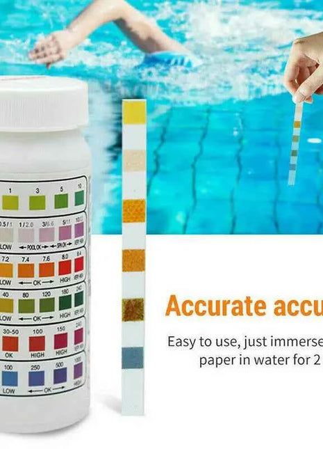 50 pz/bottiglia 6 in 1 Piscina Spa Strisce reattive acqua Acido Durezza dell'acqua Cloro Alcalinità PH Bromo cianourico Strumenti di test