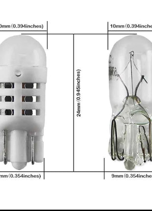 2pcs Car LED Bulbs W5W T10 168 194 2825 1-SMD For Interior Light, Parking Position Lamp, License Plate Light, Turn Signal Light