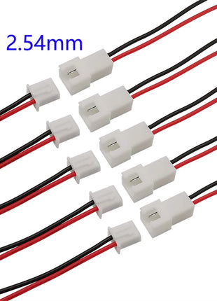 10/5/2 Pairs Small Mini JST 1.25mm PH2.0 XH2.54 2 Pin Male Female Plug Jack Cable Connector JST 1.25/2.0/2.54 2P Electronic Wire