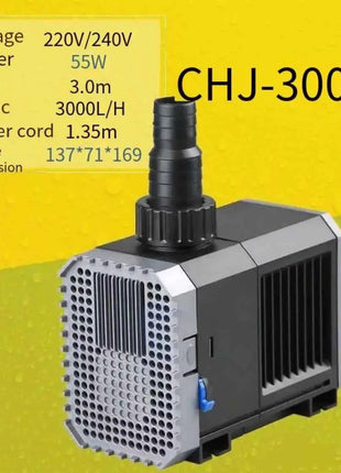 Ultra Quite Submersible Aquarium Water Pump for Fish Tank Fountain Garden Pond Rockery Adjustable Water Filter Pump 1500-5000L/h