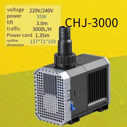 Ultra Quite Submersible Aquarium Water Pump for Fish Tank Fountain Garden Pond Rockery Adjustable Water Filter Pump 1500-5000L/h