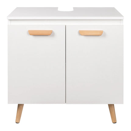 Bathroom Cabinet on Feet Practical Storage Under Sink 60x40x60,5cm Vanity Unit Floor-Standing Toilet Furniture