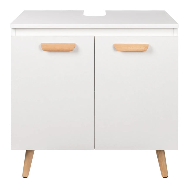 Bathroom Cabinet on Feet Practical Storage Under Sink 60x40x60,5cm Vanity Unit Floor-Standing Toilet Furniture