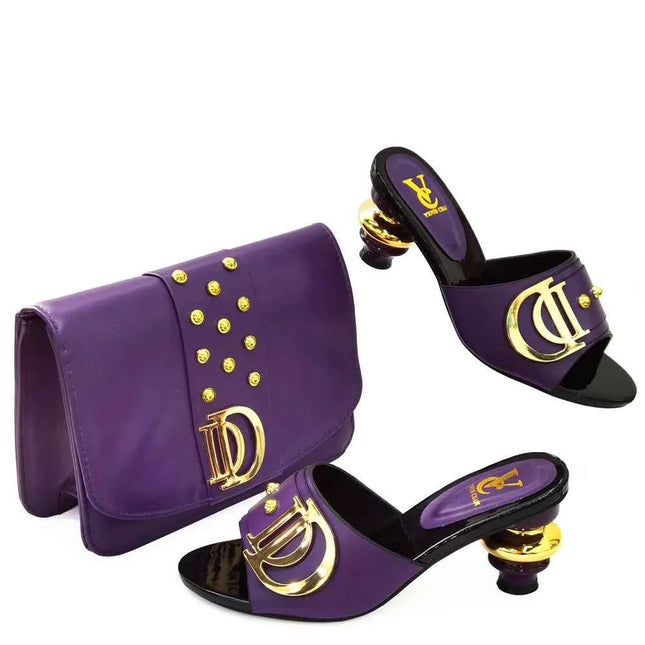 Nuovo stile speciale scarpe e borse di design italiano da abbinare Set scarpe nigeriane e borsa abbinata Set di scarpe e borse da sposa africane