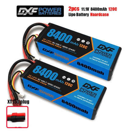 1/2PCS DXF Lipo 3S 4S 2S Battery 7.4V 11.1V 14.8V 8400mAh 6500mAh 6750mAh 7000mAh 5200mAh 9200mah 10000mah Hardcase for RC Car