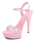 Women's High Heel Sandals with Black Red Silver Rhinestones Sexy Summer Platform Pumps Colorful Patent Leather Stiletto Shoes