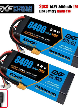1/2PCS DXF Lipo 3S 4S 2S Battery 7.4V 11.1V 14.8V 8400mAh 6500mAh 6750mAh 7000mAh 5200mAh 9200mah 10000mah Hardcase for RC Car