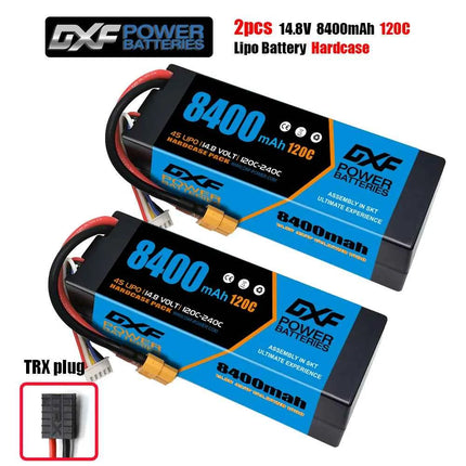 1/2PCS DXF Lipo 3S 4S 2S Battery 7.4V 11.1V 14.8V 8400mAh 6500mAh 6750mAh 7000mAh 5200mAh 9200mah 10000mah Hardcase for RC Car